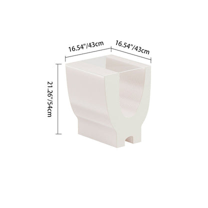 Contemporary Creative Acrylic Kraft Paper Foldable Rounded Y-Shape End Table 1-Tier For Living Room