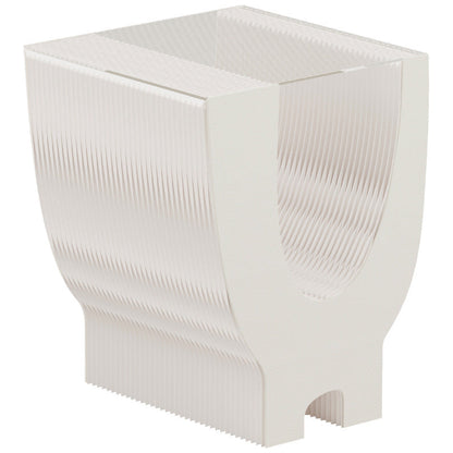 Contemporary Creative Acrylic Kraft Paper Foldable Rounded Y-Shape End Table 1-Tier For Living Room