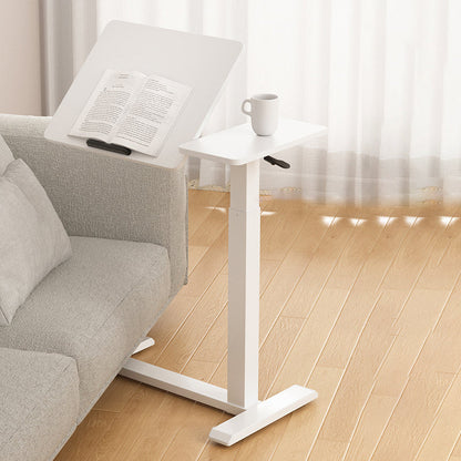 Modern Minimalist Engineered Wood Carbon Steel I-Shaped Rectangular Side Table 1 Tier For Living Room