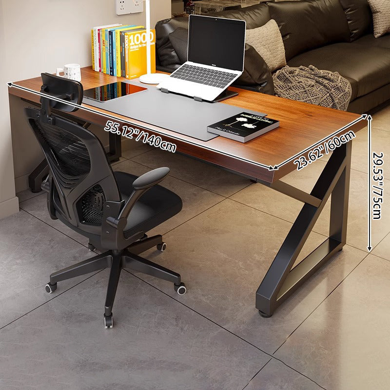 Traditional Chinese Engineered Wood Carbon Steel Rectangular K-Shaped Trapezoidal Office Desk 1 Tier For Home Office