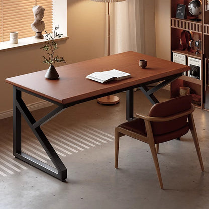 Traditional Chinese Engineered Wood Carbon Steel Rectangular K-Shaped Trapezoidal Office Desk 1 Tier For Home Office