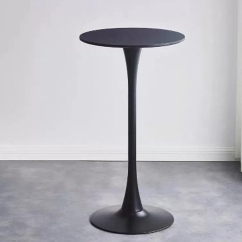 Modern Minimalist Engineered Wood Metal Round Cylindrical Coffee Table 1-Tier For Living Room