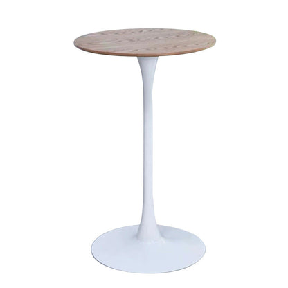 Modern Minimalist Engineered Wood Metal Round Cylindrical Coffee Table 1-Tier For Living Room