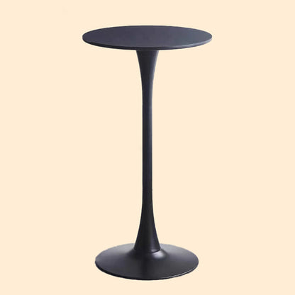 Modern Minimalist Engineered Wood Metal Round Cylindrical Coffee Table 1-Tier For Living Room