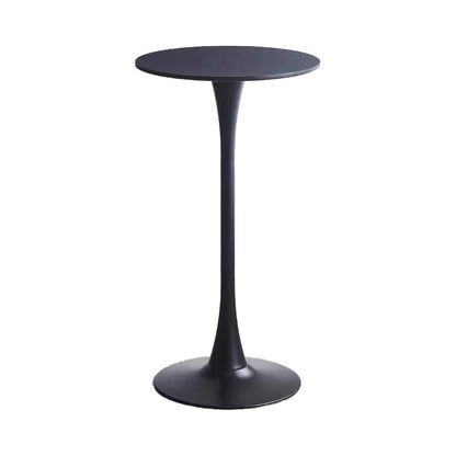 Modern Minimalist Engineered Wood Metal Round Cylindrical Coffee Table 1-Tier For Living Room