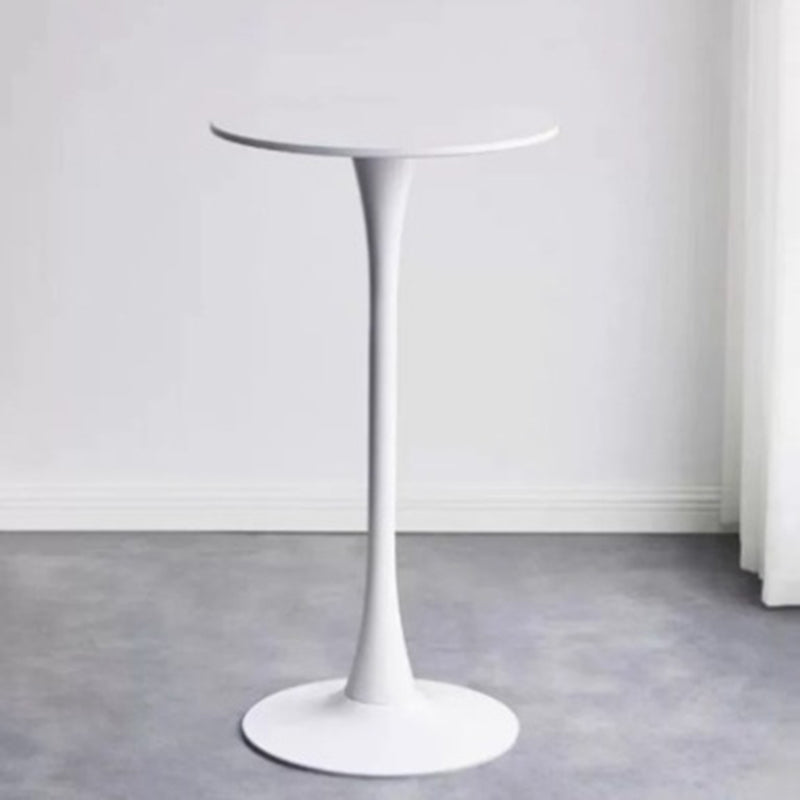Modern Minimalist Engineered Wood Metal Round Cylindrical Coffee Table 1-Tier For Living Room