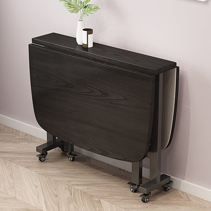 Modern Minimalist Medium Density Fiberboard Iron Rounded Rectangular Coffee Table 1-Tier For Living Room