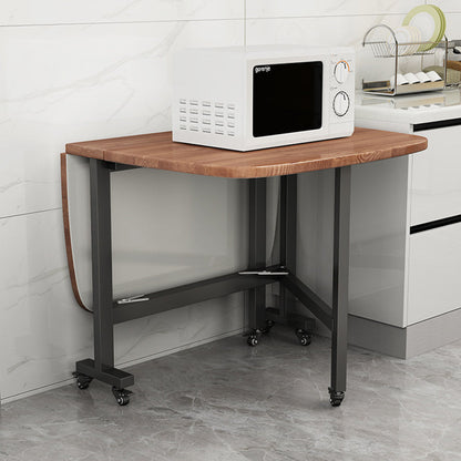 Modern Minimalist Medium Density Fiberboard Iron Rounded Rectangular Coffee Table 1-Tier For Living Room