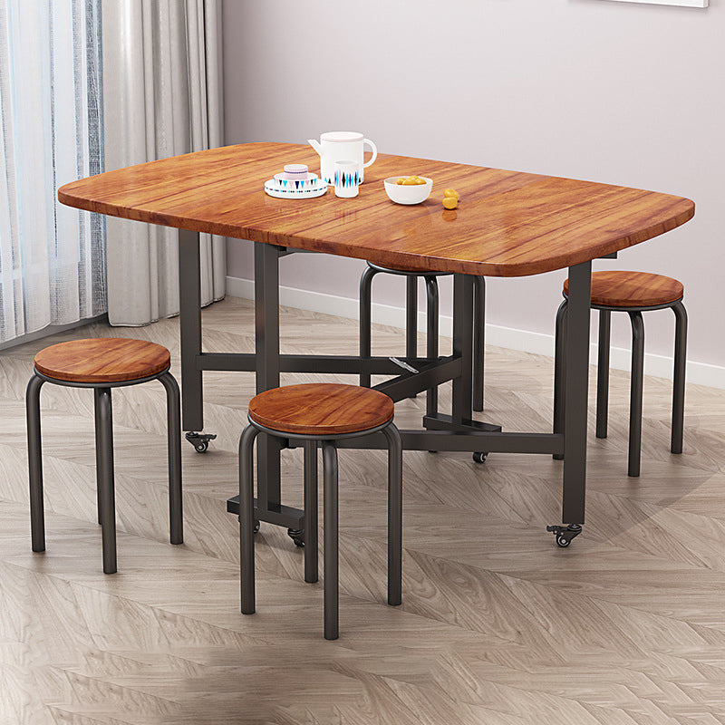 Modern Minimalist Medium Density Fiberboard Iron Rounded Rectangular Coffee Table 1-Tier For Living Room