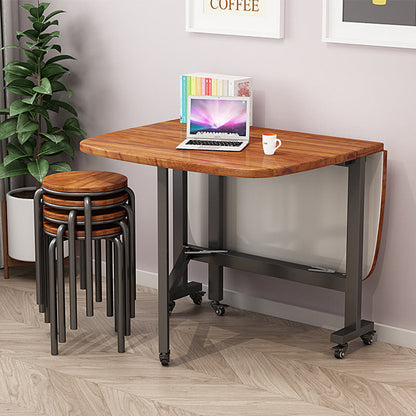 Modern Minimalist Medium Density Fiberboard Iron Rounded Rectangular Coffee Table 1-Tier For Living Room