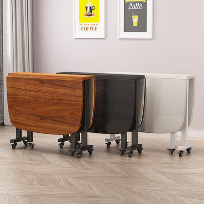 Modern Minimalist Medium Density Fiberboard Iron Rounded Rectangular Coffee Table 1-Tier For Living Room