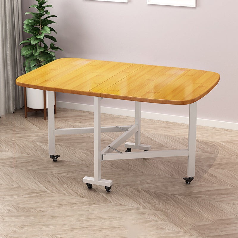 Modern Minimalist Medium Density Fiberboard Iron Rounded Rectangular Coffee Table 1-Tier For Living Room