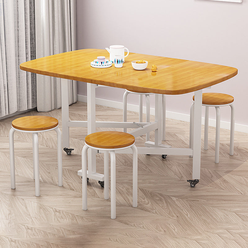 Modern Minimalist Medium Density Fiberboard Iron Rounded Rectangular Coffee Table 1-Tier For Living Room