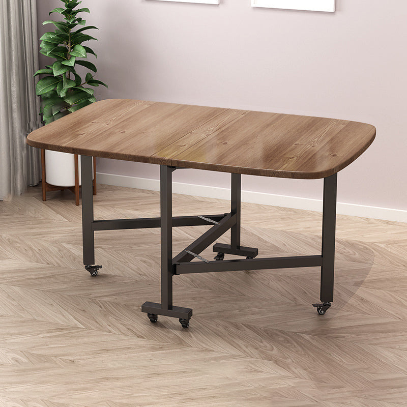 Modern Minimalist Medium Density Fiberboard Iron Rounded Rectangular Coffee Table 1-Tier For Living Room