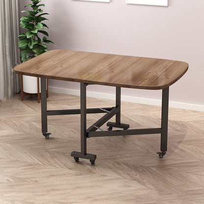 Modern Minimalist Medium Density Fiberboard Iron Rounded Rectangular Coffee Table 1-Tier For Living Room