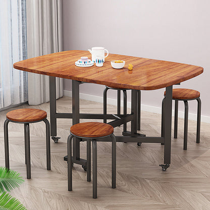 Modern Minimalist Medium Density Fiberboard Iron Rounded Rectangular Coffee Table 1-Tier For Living Room