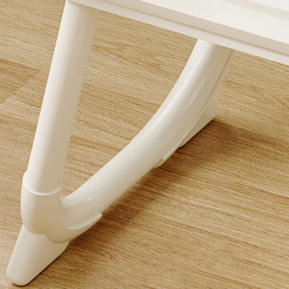 Modern Art Deco MDF Carbon Steel Rounded Rectangular Foldable Side Table 1-Tier For Bedroom