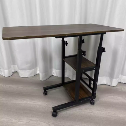 Traditional Vintage MDF Steel Rounded Rectangular Mobile Side Table 2/3 Tier For Living Room