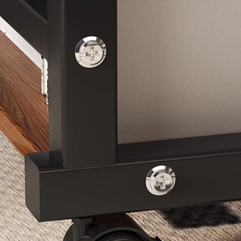 Traditional Vintage MDF Steel Rounded Rectangular Mobile Side Table 2/3 Tier For Living Room