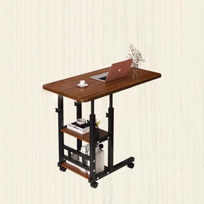 Traditional Vintage MDF Steel Rounded Rectangular Mobile Side Table 2/3 Tier For Living Room