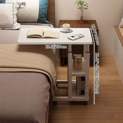Traditional Vintage MDF Steel Rounded Rectangular Mobile Side Table 2/3 Tier For Living Room