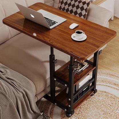 Traditional Vintage MDF Steel Rounded Rectangular Mobile Side Table 2/3 Tier For Living Room