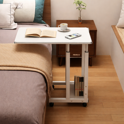 Traditional Vintage MDF Steel Rounded Rectangular Mobile Side Table 2/3 Tier For Living Room