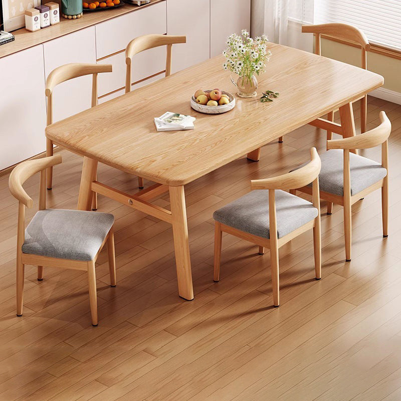Traditional Vintage MDF Iron Rounded Rectangular Dining Table For 4-6 Seats