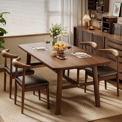 Traditional Vintage MDF Iron Rounded Rectangular Dining Table For 4-6 Seats