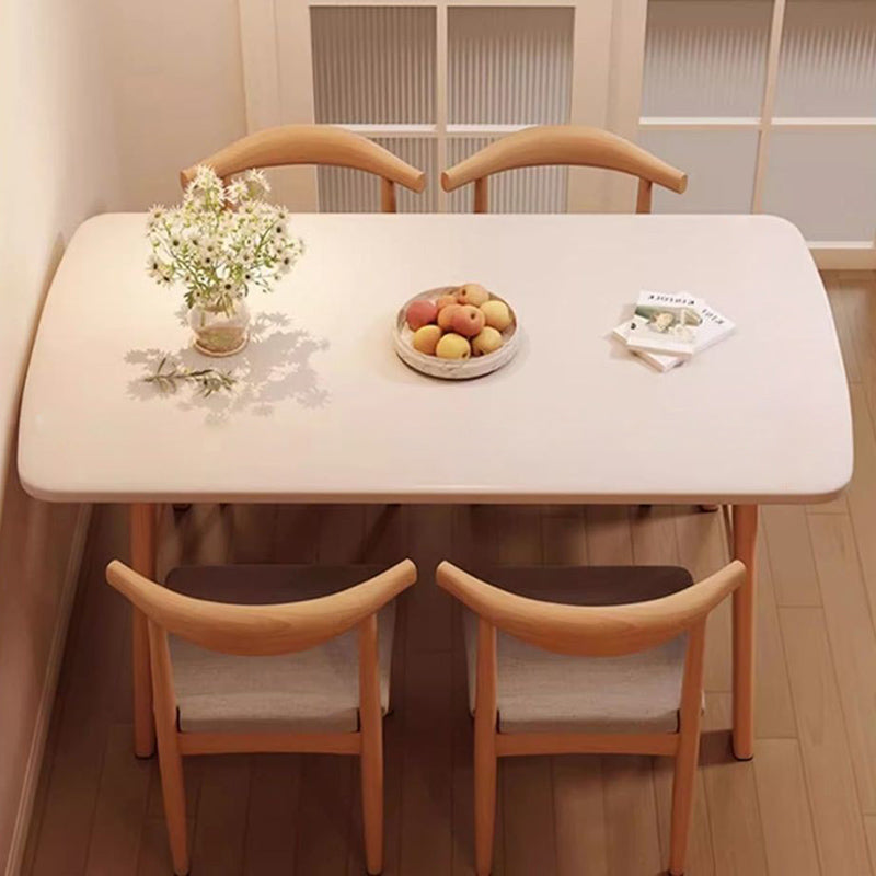 Traditional Vintage MDF Iron Rounded Rectangular Dining Table For 4-6 Seats