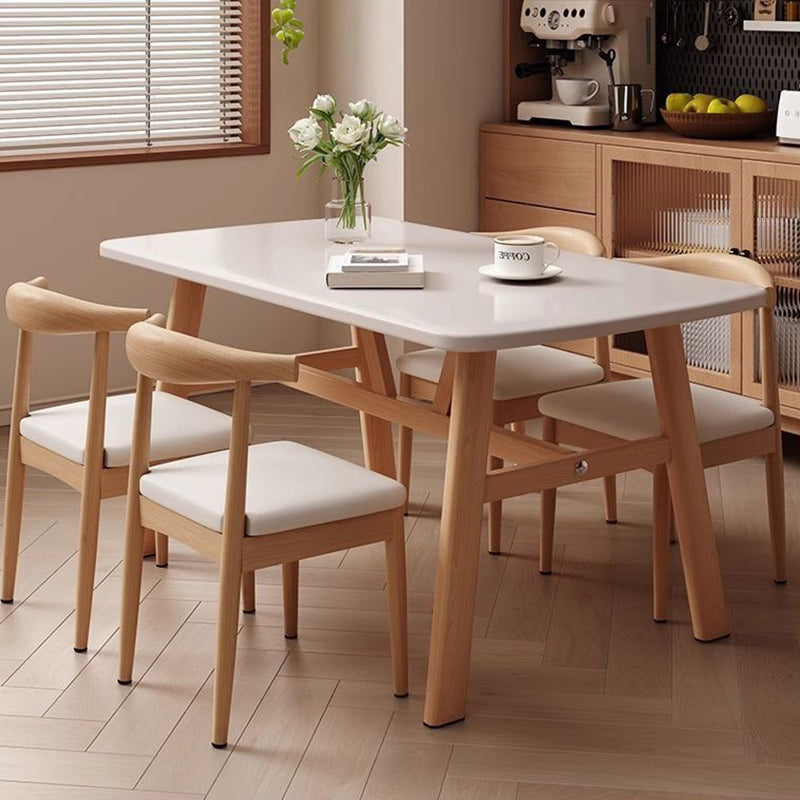Traditional Vintage MDF Iron Rounded Rectangular Dining Table For 4-6 Seats