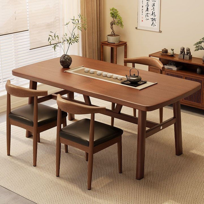 Traditional Vintage MDF Iron Rounded Rectangular Dining Table For 4-6 Seats