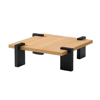 Traditional Chinese Pine Square Coffee Table 1 Tier For Living Room