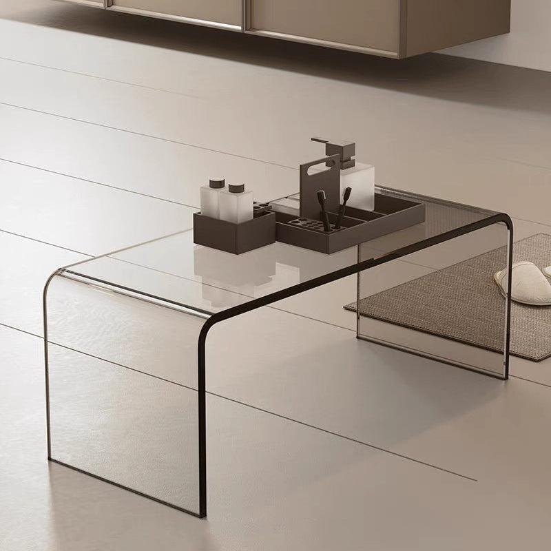 Traditional Japanese Acrylic Rectangular Coffee Table 1-Tier For Living Room