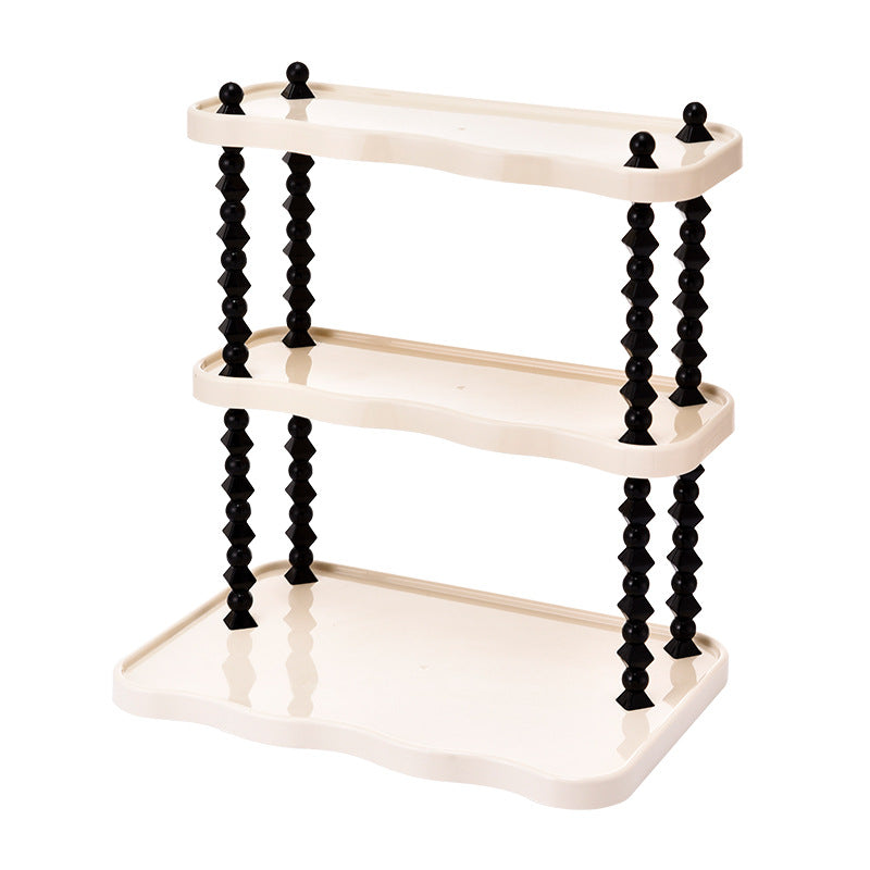Contemporary Creative PP Wave-Shaped Storage Shelf With 2/3-Tier For Living Room