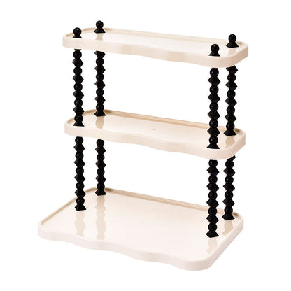 Contemporary Creative PP Wave-Shaped Storage Shelf With 2/3-Tier For Living Room