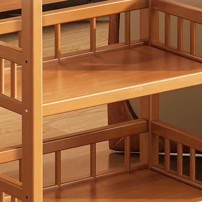 Modern Minimalist Bamboo & MDF Mobile Square Storage Shelf 2/3 Tier Living Room