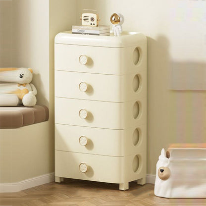 Modern Minimalist PP Rounded Square Storage Cabinet 3/4/5/6 Drawers Living Room