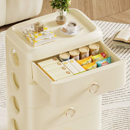 Modern Minimalist PP Rounded Square Storage Cabinet 3/4/5/6 Drawers Living Room