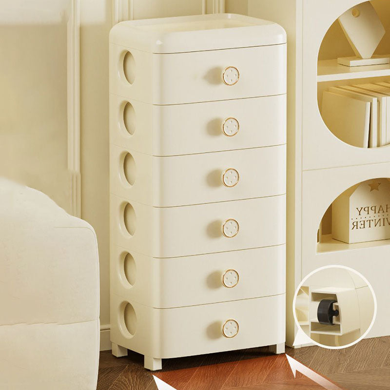 Modern Minimalist PP Rounded Square Storage Cabinet 3/4/5/6 Drawers Living Room
