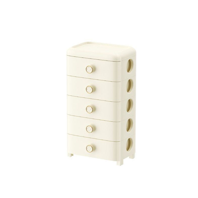 Modern Minimalist PP Rounded Square Storage Cabinet 3/4/5/6 Drawers Living Room