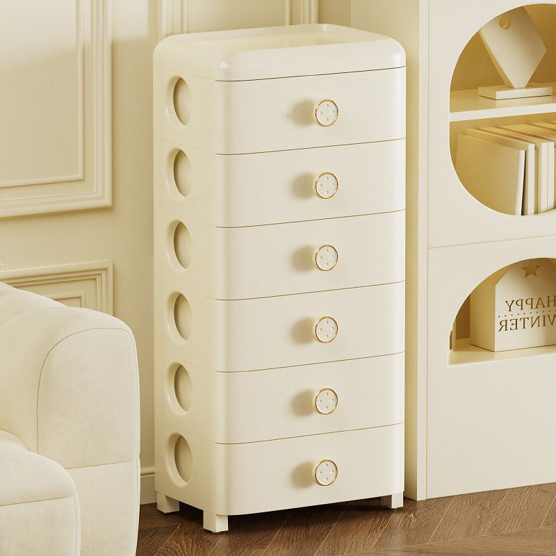 Modern Minimalist PP Rounded Square Storage Cabinet 3/4/5/6 Drawers Living Room