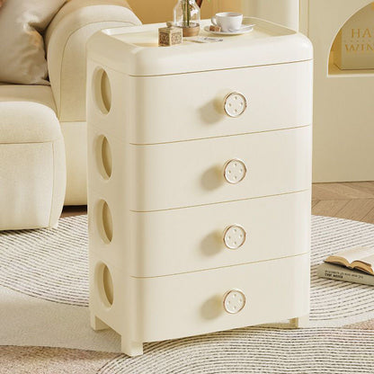 Modern Minimalist PP Rounded Square Storage Cabinet 3/4/5/6 Drawers Living Room