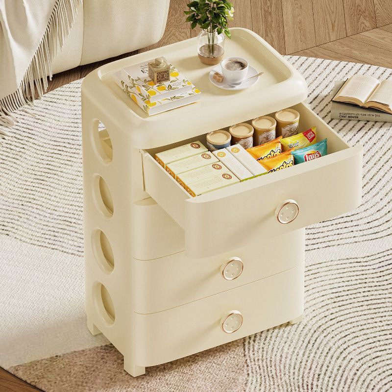 Modern Minimalist PP Rounded Square Storage Cabinet 3/4/5/6 Drawers Living Room