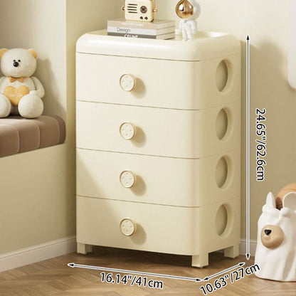 Modern Minimalist PP Rounded Square Storage Cabinet 3/4/5/6 Drawers Living Room