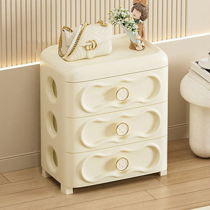 Modern Minimalist PP Rounded Square Storage Cabinet 3/4/5/6 Drawers Living Room