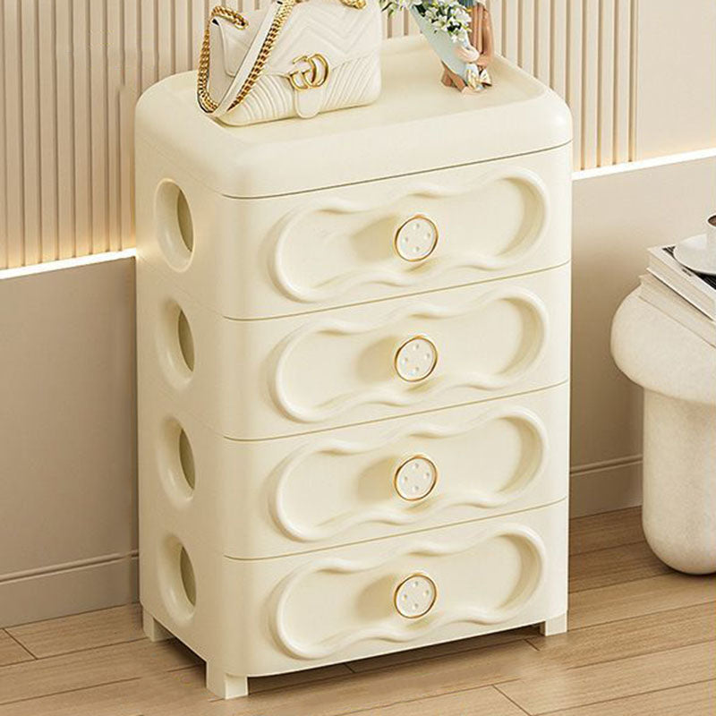 Modern Minimalist PP Rounded Square Storage Cabinet 3/4/5/6 Drawers Living Room