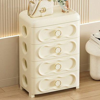 Modern Minimalist PP Rounded Square Storage Cabinet 3/4/5/6 Drawers Living Room
