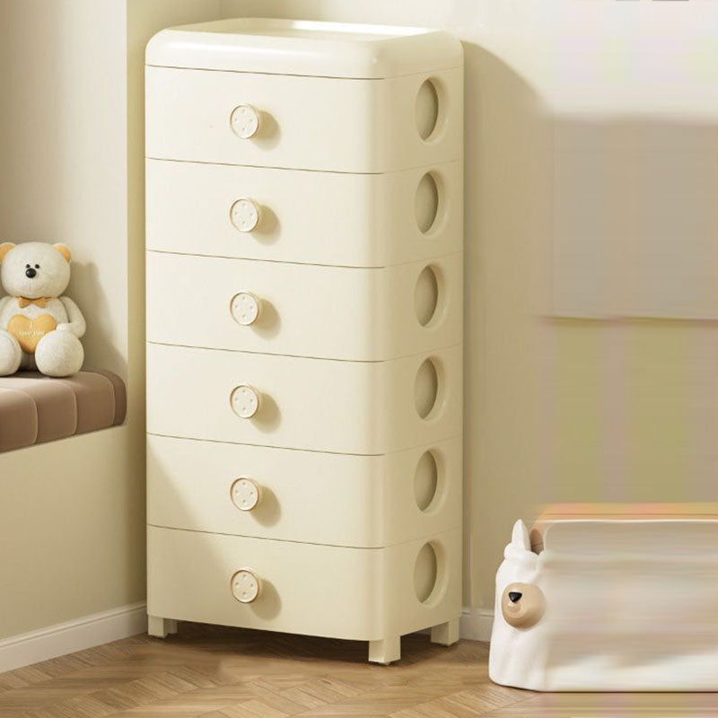 Modern Minimalist PP Rounded Square Storage Cabinet 3/4/5/6 Drawers Living Room