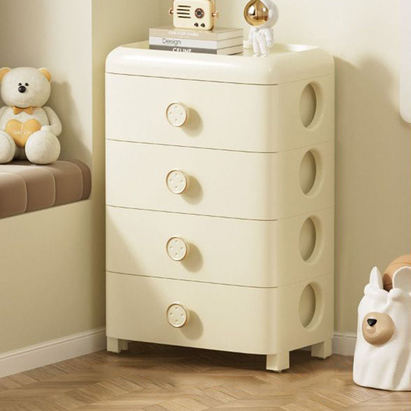 Modern Minimalist PP Rounded Square Storage Cabinet 3/4/5/6 Drawers Living Room